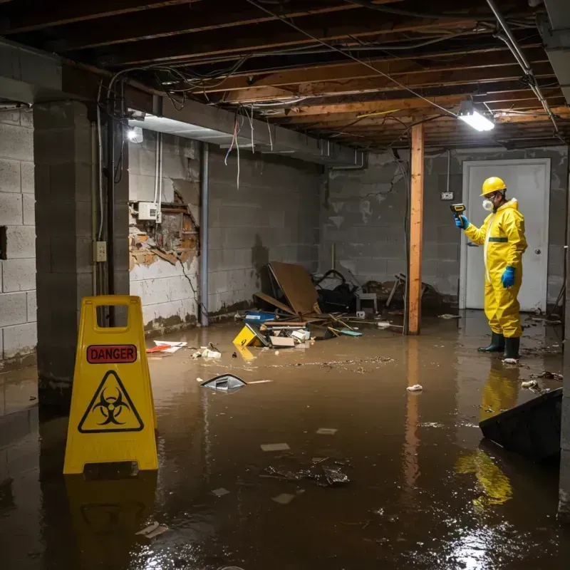 Flooded Basement Electrical Hazard in Lochsloy, WA Property